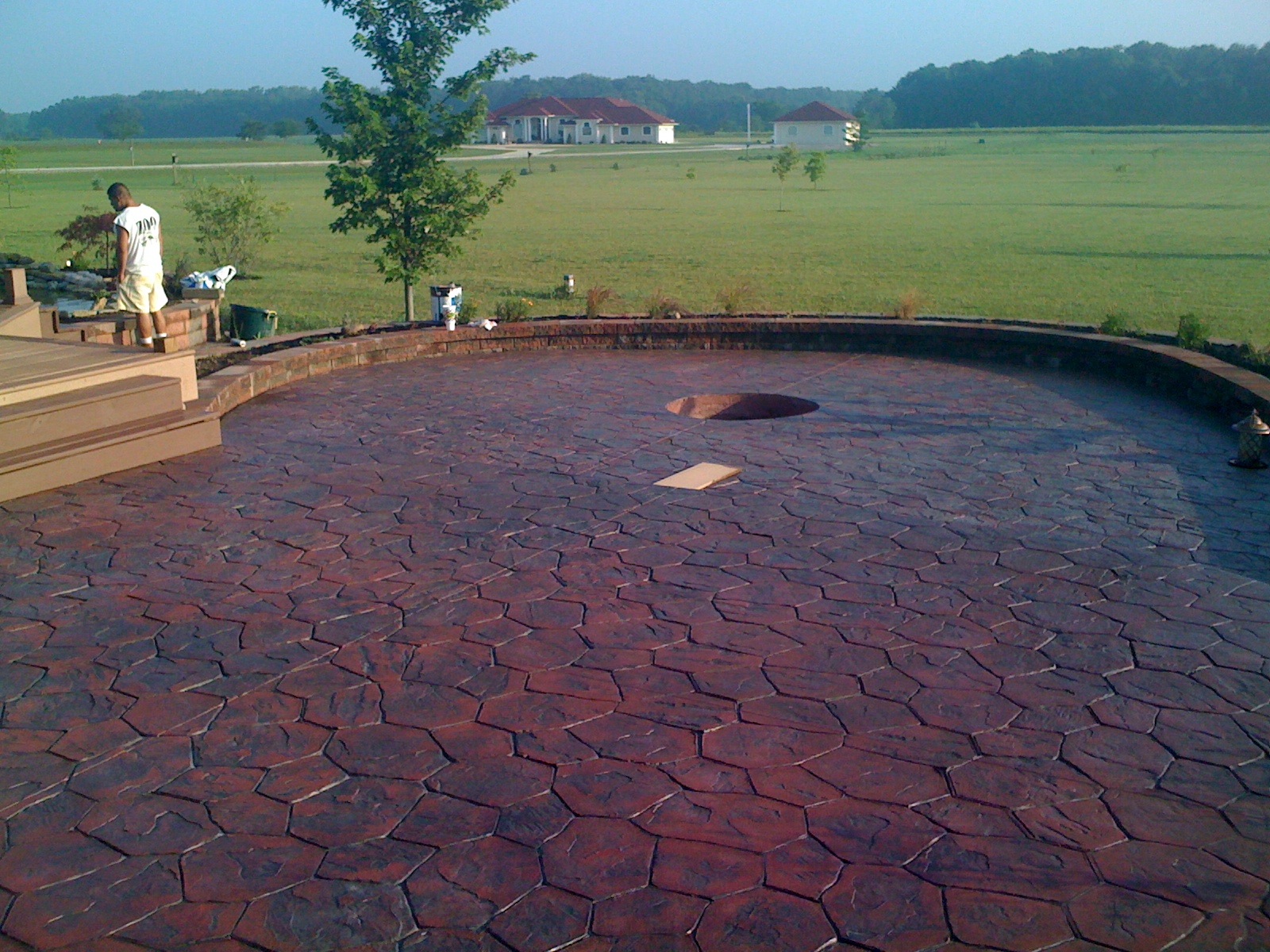 stamped concrete patio