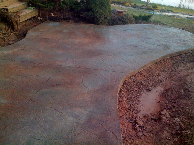 stamped concrete patio