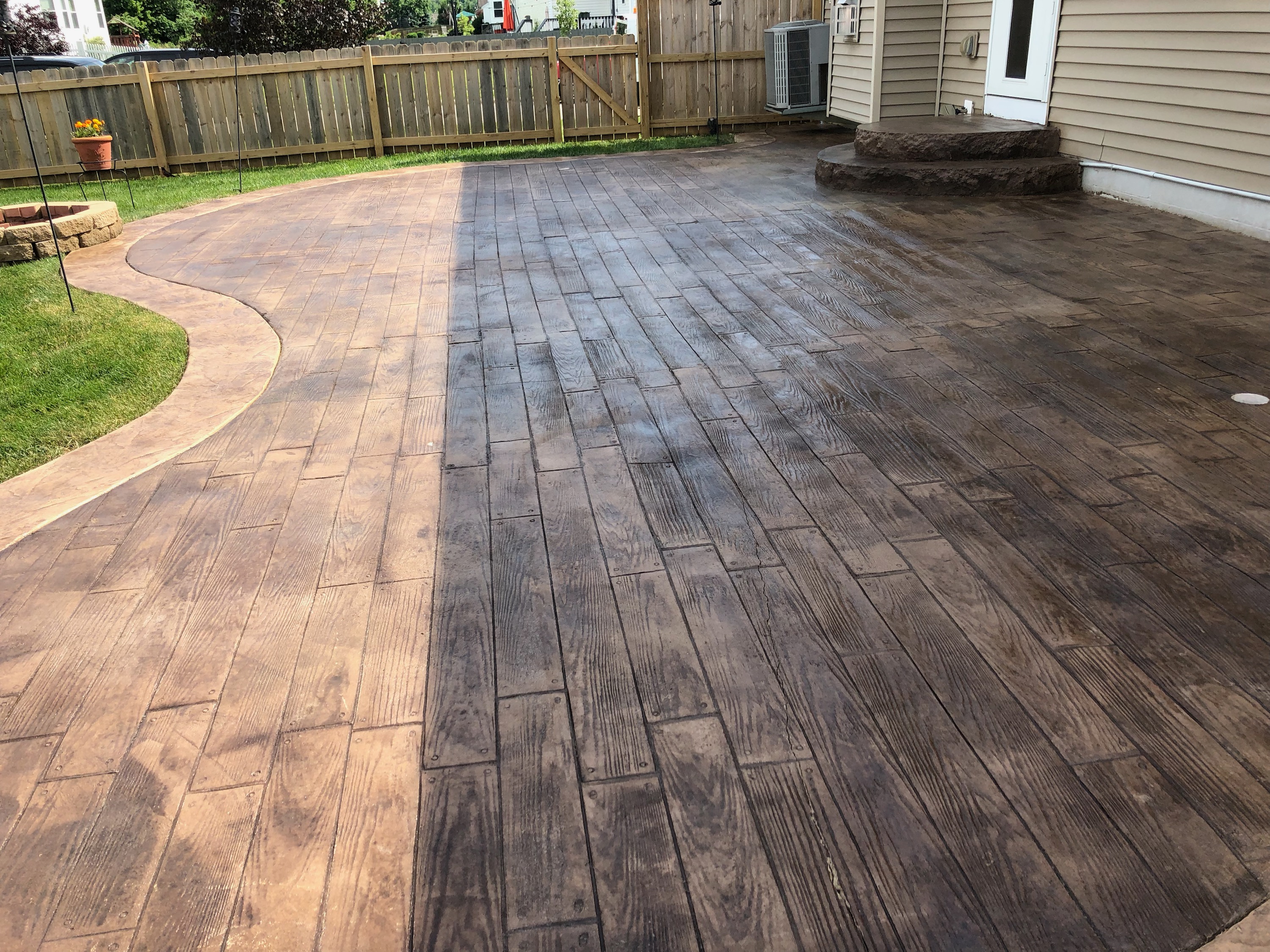 stamped concrete patio